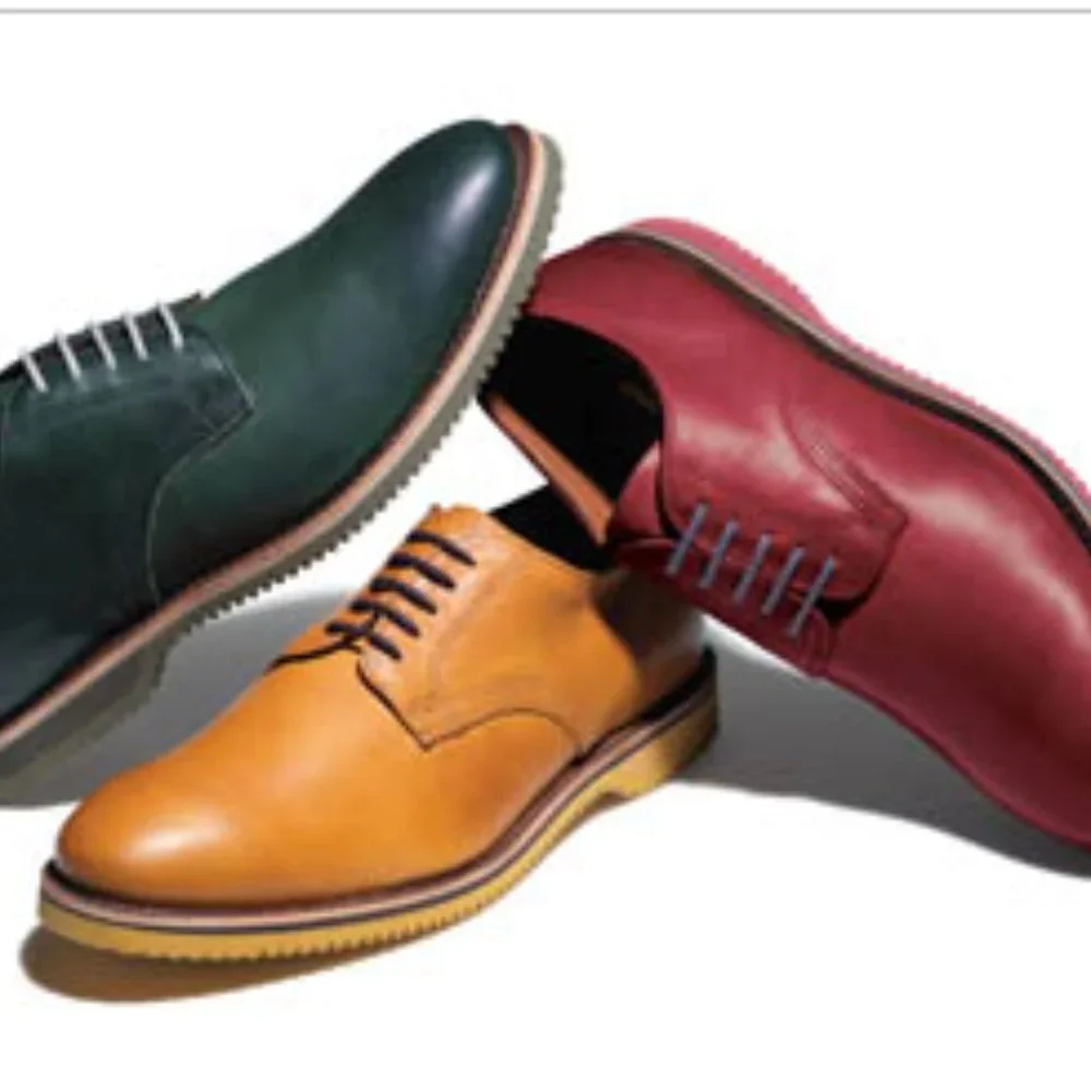 WALK OVER DERBIES - RED FULL GRAIN LEATHER - 8 - Picture 5 of 5